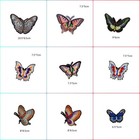 24pcs Butterfly Iron On Patches Embroidered Sew On Applique Repair Badge Patch