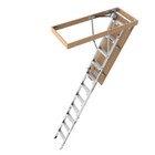 Aluminum Attic Ladder 350-pound Capacity 22 1 2  X 54  Opening 7-10ft Ceiling    