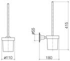 Dornbracht Tara Toilet Brush Set Wall Model In Polished Chrome 83900892-00