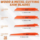 Reciprocating Saw Blades Set  10 Pcs  Wood   Metal Cutting  6-8 Inch  Premium