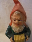 Yard Gnome With Accordion Ceramic Gartenzwerg Vintage German   obn31