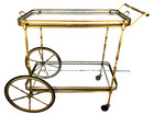 Vintage French Bar Serving Tea Cart With Serving Tray
