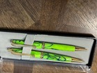 Set Of 2  Pen   Mechanical Pencil Green Swirling