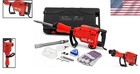 2200w Electric Demolition Jack Hammer With 2 Chisels   Safety Gear Included