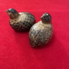 Vintage Ceramic Quail Bird Figure 1 75  Long Brown Japan Set Of Two