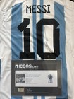 Lionel Messi Signed Argentina Home Shirt 3 Stars Icons Coa