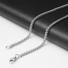 5pcs lot 2 5 3 4 5 6mm Stainless Steel Wheat Braided Chain Necklace Mens Jewelry