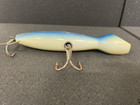 Rare 6  Vintage Stan Gibbs Botle Casting Swimmer  Fishing Lure Wood Lure