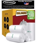 Ccliners 8 Gallon Clear Garbage Trash Bags  200 Count