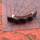 Vintage Black Resin Crystal Wavy Silver Tone Hair Barrette