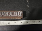 Vintage Letterpress Printing Block Delicious Brand Advertising 