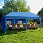 10x20ft Pop Up Canopy Tent With 6 Side Walls Instant Shade For Parties Beach