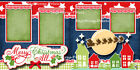 Christmas 2 Premade Scrapbook Pages Paper Layout Santa Reindeer Digiscrap  a0158
