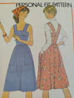 Dress Jumper 10 12 Simplicity 7580 Sewing Pattern Vtg Strappy Pockets Jiffy Easy