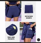 Attraco Women s Navy Blue Tennis Dress W  Pockets   Built-in Shorts Size S  2 Pc