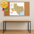 Texas Counties Map - Large - 48  X 43 5  Laminated Political