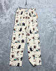 New Lazy One  Golfers Pajama Pants Men   s Large Cream Cotton Knit Loungewear