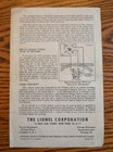 Lionel Postwar 445-55 1-33 Switch Tower Instructions
