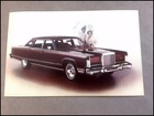 1977 Lincoln Continental Town Car Vintage Car Photo Post Card Postcard