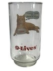 Vintage 9lives Morris The Cat Promotional Glass    morris On Glass    Advertising