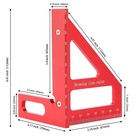3d Multi-angle Measuring Ruler  45 90 Degree Aluminum Alloy Carpenter Square   M