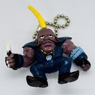 Vintage Capcom Bandai Street Fighter Birdie Mini Figure Keychain Retro