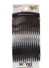 Scunci Plastic Side Hair Combs  Black  Clear  And Tortoise Shell  12 Ct