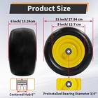 11  6 00-5 Flat Free Tire And Wheel For Lawn Mowers 