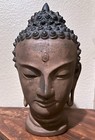 Large 14  Rare Tibetan Antique 12 Lb  Cast Iron Buddha Head