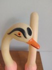 Vintage Vinyl Pink Swan Goose Bird Heads - For Crafting - Approx 6 
