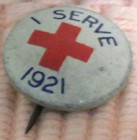 1921 Red Cross Medical  i Serve  Pinbacks - Vintage Rare Ready To Wear