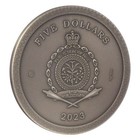 2023 2 Oz Niue Pompeii Antiqued Silver Coin  color 