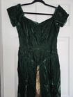 Princess Renaissance Gown Costume Green Poly Velvet Size 13 14