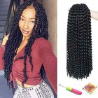 Lot Of 2  7 Pack  Total 14  Passion Twist Hairs 18  Water Wave Crochet  1b Black
