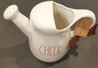 Rae Dunn Cheer Ceramic Watering Can Nwt Christmas Holiday Gift Red Ll By Magenta