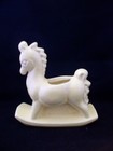 Vintage Haeger Pottery Planter Yellow Rocking Horse