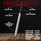 Handmade Roman Gladius Sword     12c27  Stainless Steel Blade-  Leather Sheath