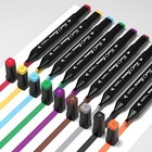 80 Colour Dual Tip Twin Marker Pen Set Drawing Permanent Art Markers Set