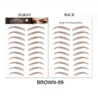 Set Of 20 - Waterproof 6d Eyebrows Tattoo Stickers Hair-like Makeup Long Last