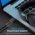 Sabrent Usb External Stereo Sound Card Adapter  Plug   Play  au-mmsa    Usb Audi
