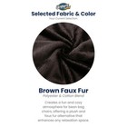 Ultimate Sack 6 Foot Foam Filled Washable Fur Covered Bean Bag Chair  Brown