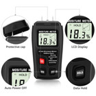 Digital Lcd Wood Moisture Meter Detector Tester Wood Firewood Paper Cardboard