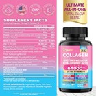Zoyava Collagen Pills Peptides Types I  Ii  Iii  V   X 64 000 Mcg Biotin 90 Caps