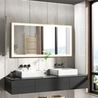 Large Gold Led Bathroom Vanity Wall Mirrors Dimmable Anti-fog Memory With Plug
