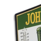 Vintage John Deere Green Tractor 14  Embossed Metal Wall Indoor Thermometer Sign