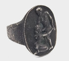 Ancient Roman Greek Erotic Silver  Ring Exquisite Condition Wearable 200 Ad
