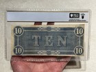 1864  10 Dollar Bill Confederate Currency Civil War Note Paper Money Pcgs 30