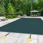 14-20ft Inground Safety Pool Cover Rectangle Winter Swimming Pool Mesh Cover