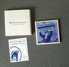5 Vintage 1990 s Holland America Line England Blue   White Ceramic Tile Coasters