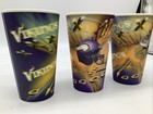 3 Minnesota Vikings Lenticular Capitol Cups Beer Drink Tumblers